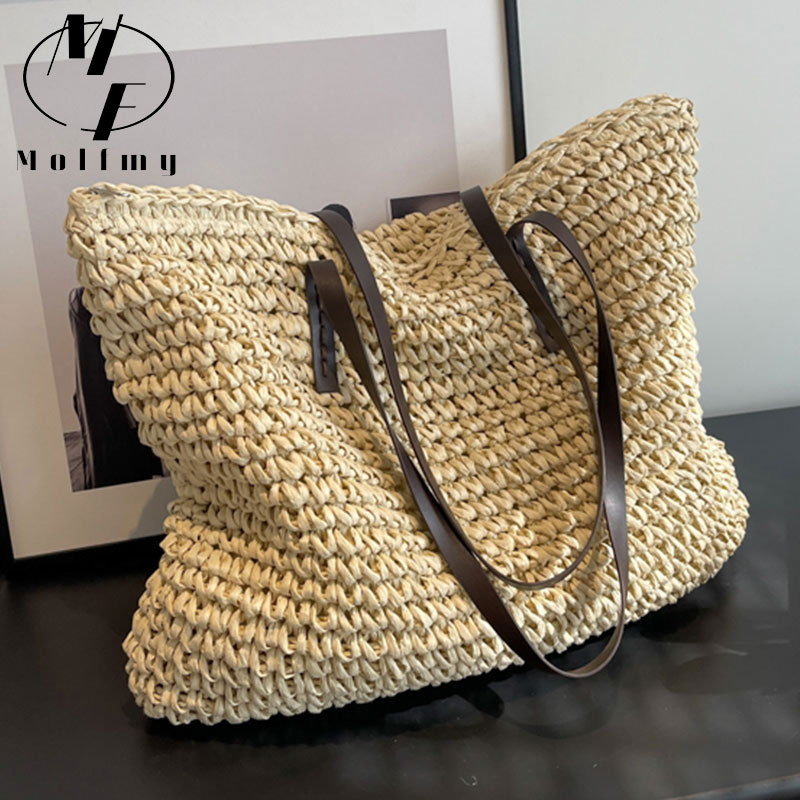 Straw Woven Tote Bags Casual L - Linen Bag Bulk 评论和价格